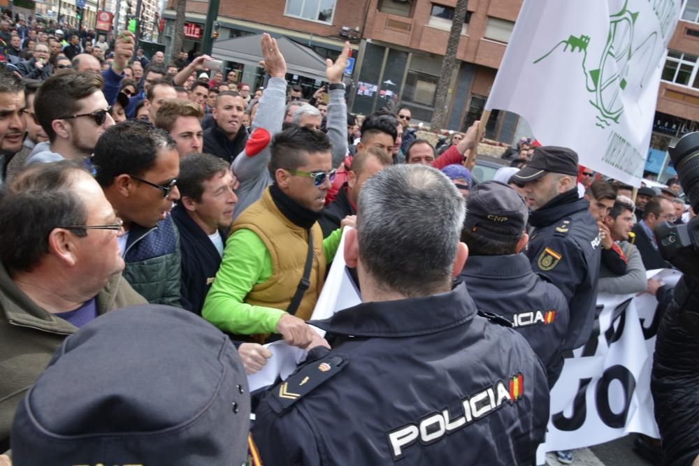 Manifestación en Murcia de los agricultores