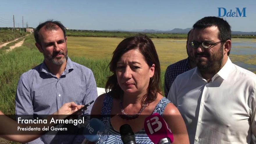 Francina Armengol y Vicenç Vidal visitan el nuevo parque natural de es Trenc