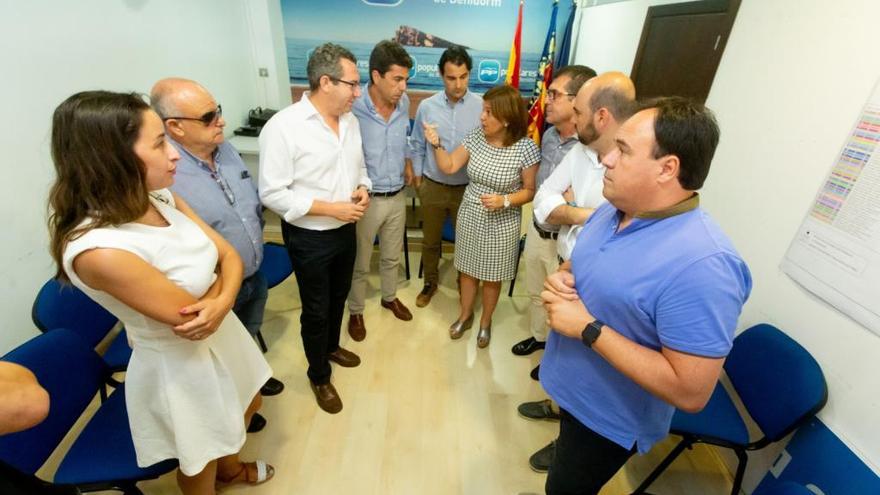 Bonig, durante su enuentro con dirigentes en Benidorm.