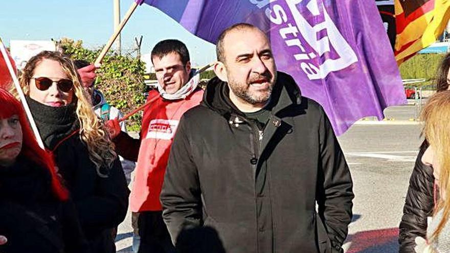 El secretari general de CCOO, Javier Pacheco, ahir a Tarragona