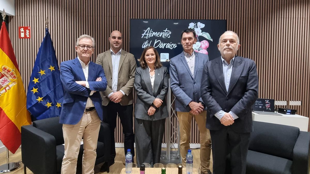 José Luis Huerta, Daniel Ruiz, Begoña López, David Fernández-Prada y José Manuel Ferreira, antes del acto