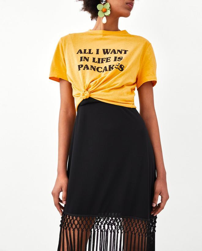 Camiseta ALL I WANT IN LIFE IS PANCAKES de Zara