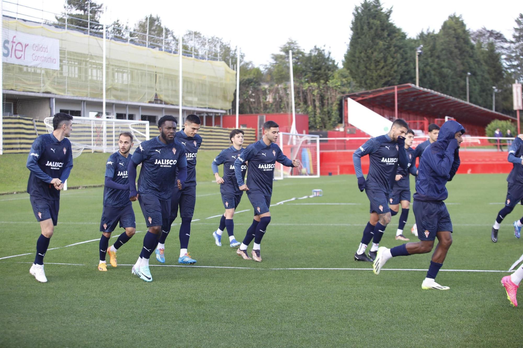 El Sporting vuelve a entrenar después de la victoria en Villareal (en imágenes)