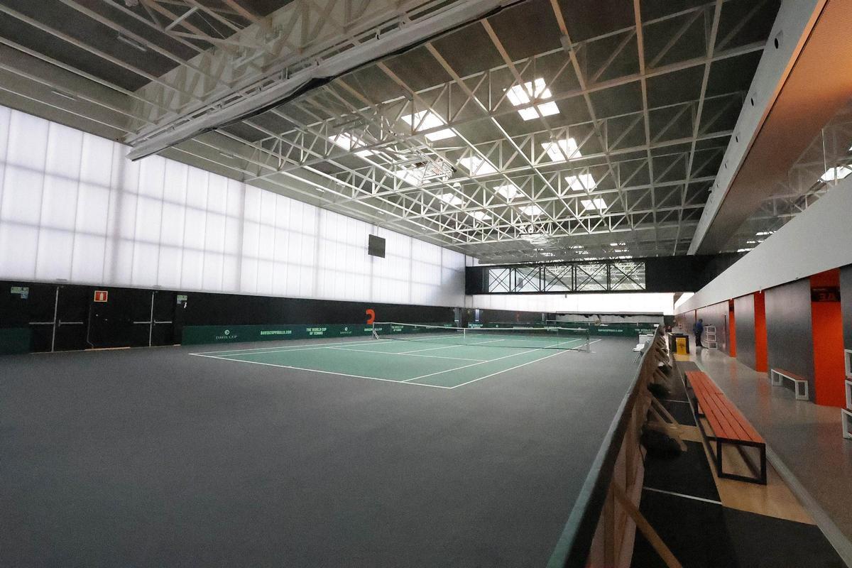 Así luce la pista de la Davis en la Fonteta