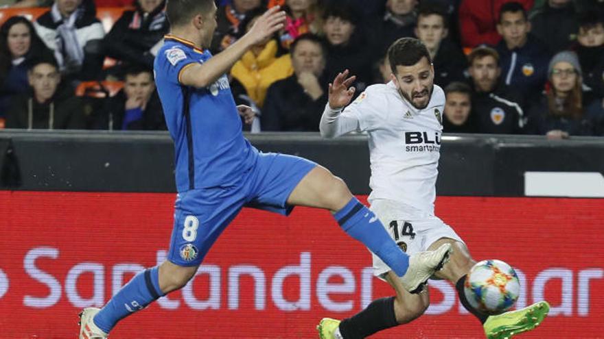 José Luis Gayà, durante su último partido contra el Getafe.