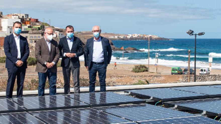 Nueva planta fotovoltaica de la depuradora de Bocabarranco, en Gáldar.