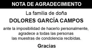 Nota Dolores García Campos