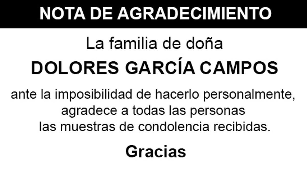 Nota Dolores García Campos