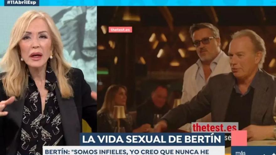 Carmen Lomana, muy crítica con Bertín Osborne tras hablar de su vida sexual: &quot;Luego siempre es la mitad de lo que dicen&quot;