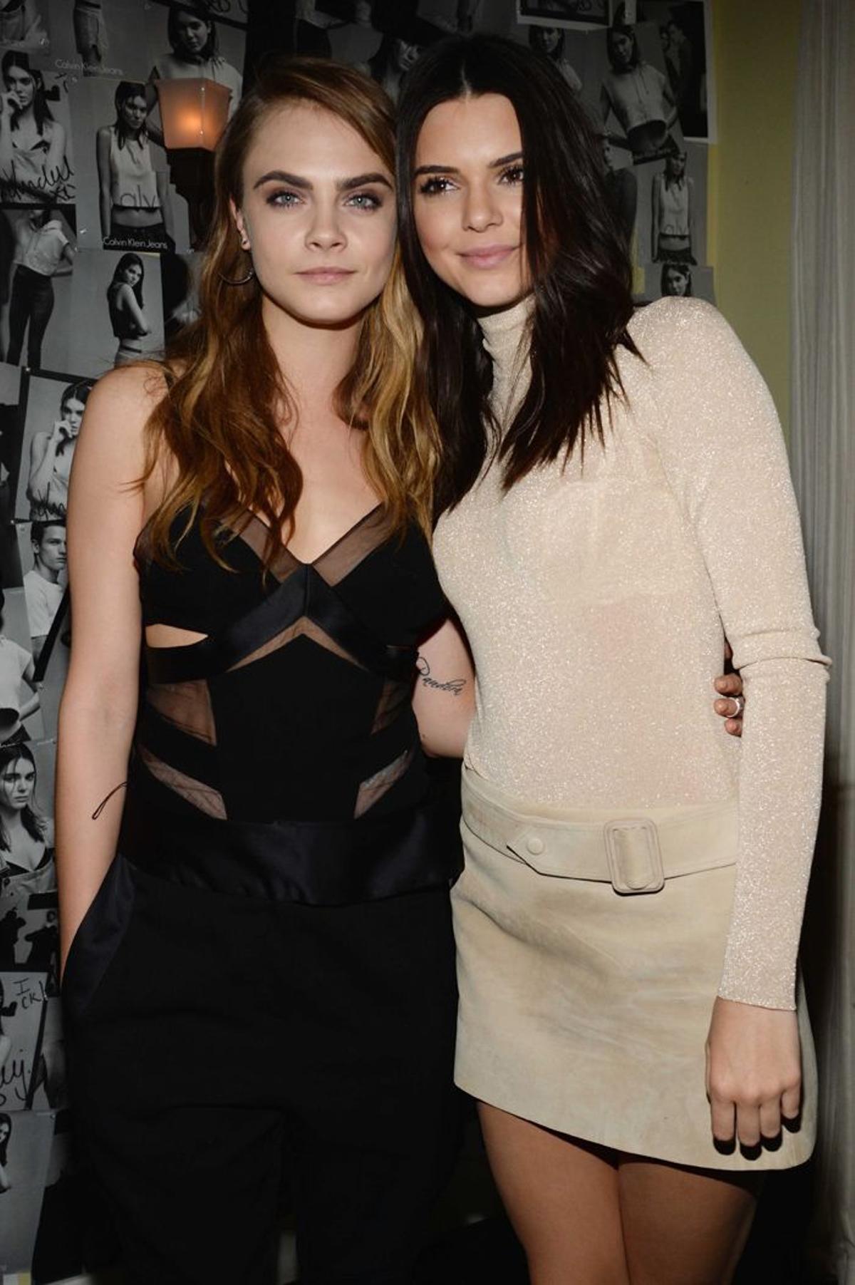 Kendall Jenner y Cara Delevingne en la fiesta #mycalvin