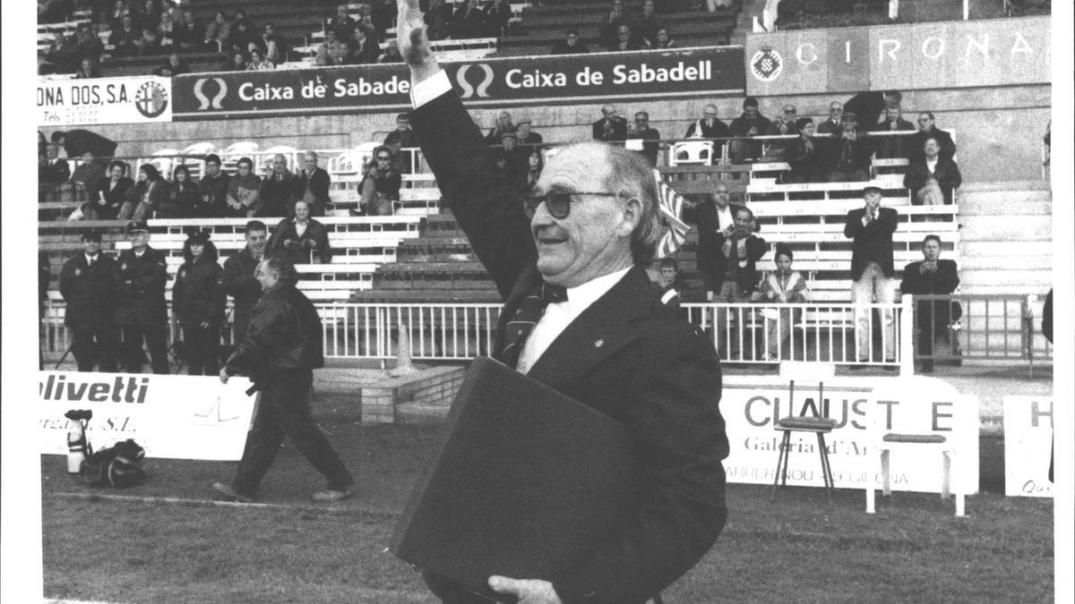 Emilio el dia del seu homenatge a l'estadi, el 20 de desembre de 1992