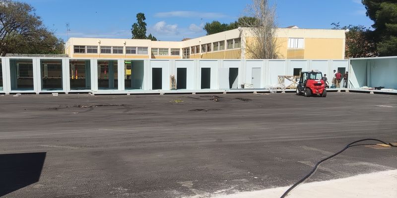 Así avanza la construcción del 'provisional' colegio Herrero de Castelló