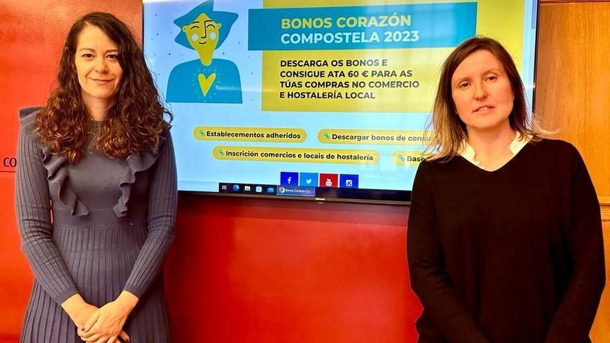 María Rozas e Lucía Castro na presentación da campaña Bonos Corazón