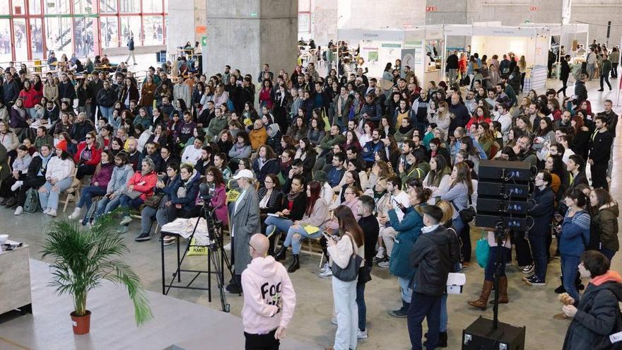 El bacon impreso o la charla sobre el futuro de la carne triunfan en la feria vegana gallega