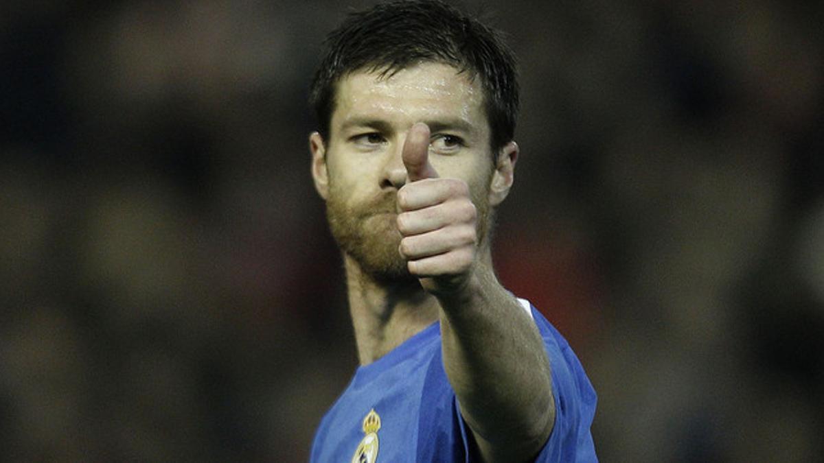 Xabi Alonso, en un momento del partido contra el Valencia