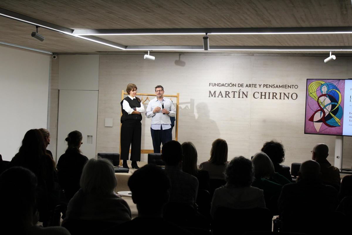 Jesús M. Castaño, director de la Fundación Chirino, y Dácil Manrique de Lara, en la apertura del encuentro.