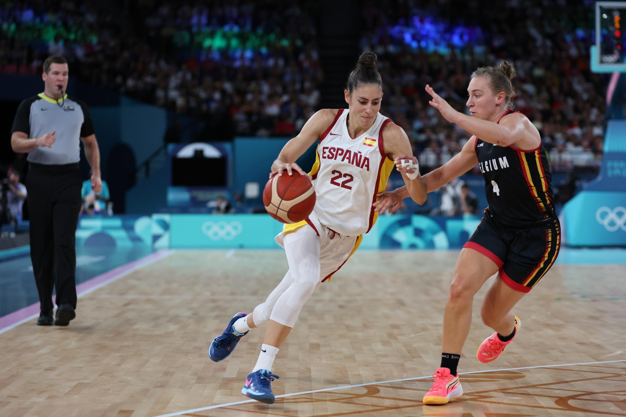 Baloncesto femenino - partido de cuartos de final España vs. Bélgica