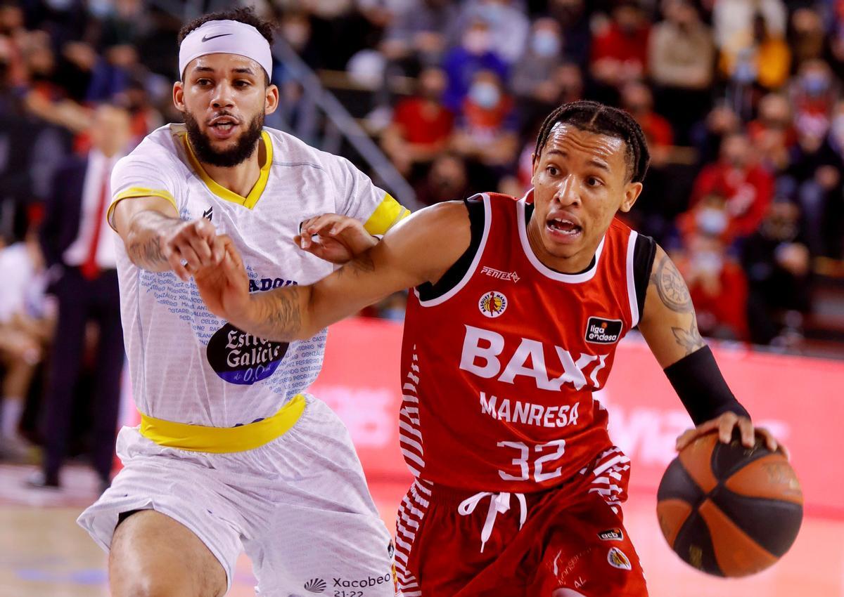 Thomasson, uno de los destacados del BAXI Manresa ante el Monbús Obradoiro