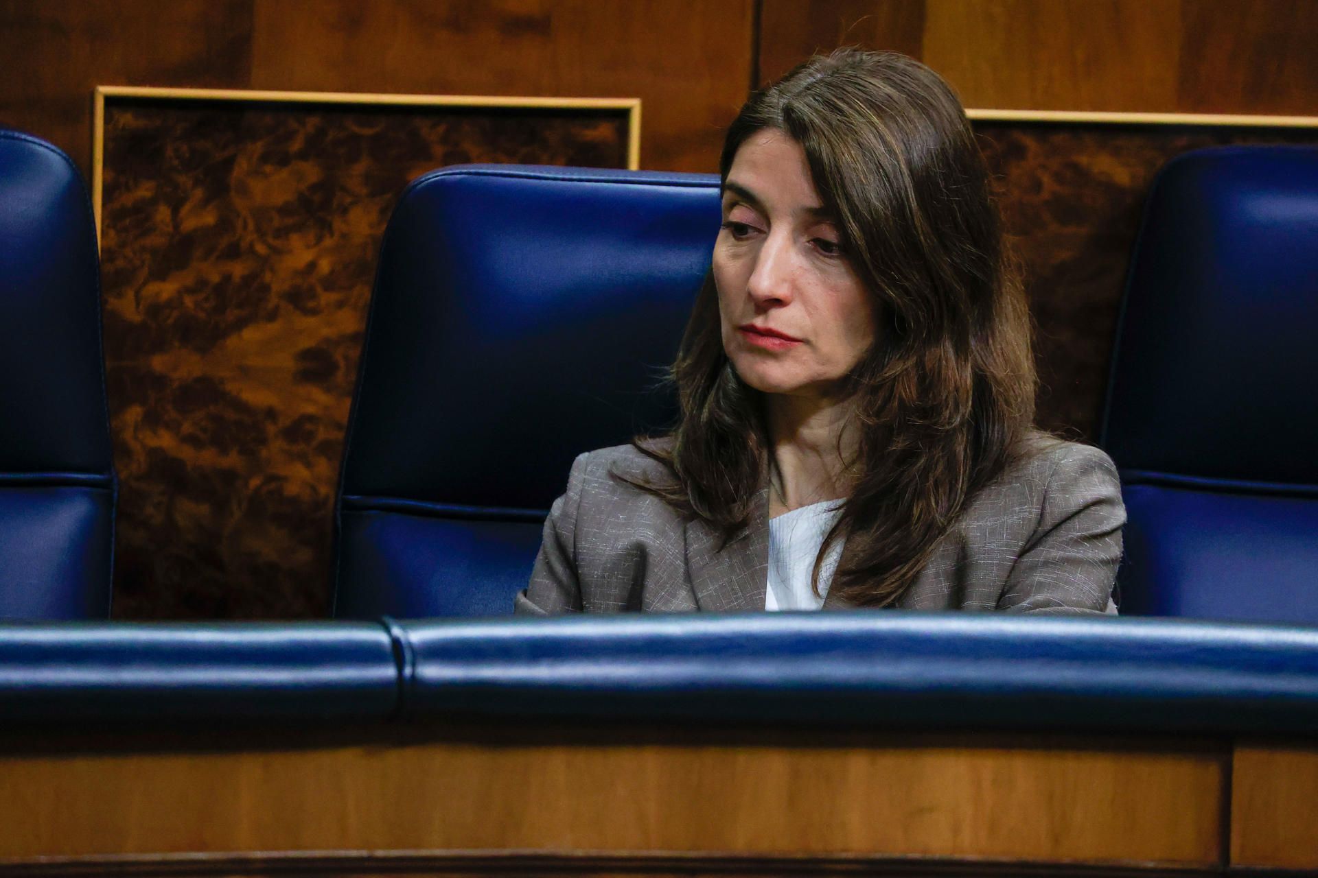 La ministra de Justicia, Pilar Llop, durante el debate de reforma de la ley de garantía integral de la libertad sexual en el Congreso.