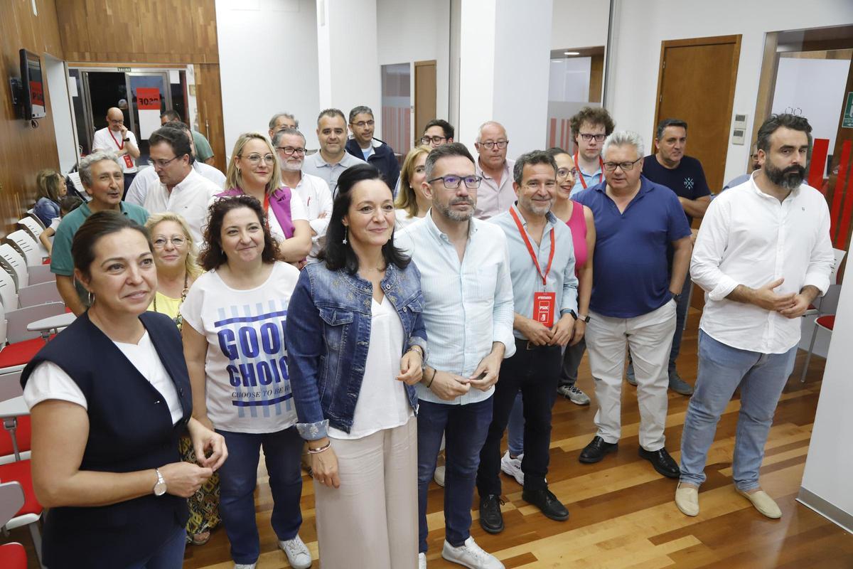 Noche electoral de las elecciones europeas en la sede del PSOE de Córdoba.