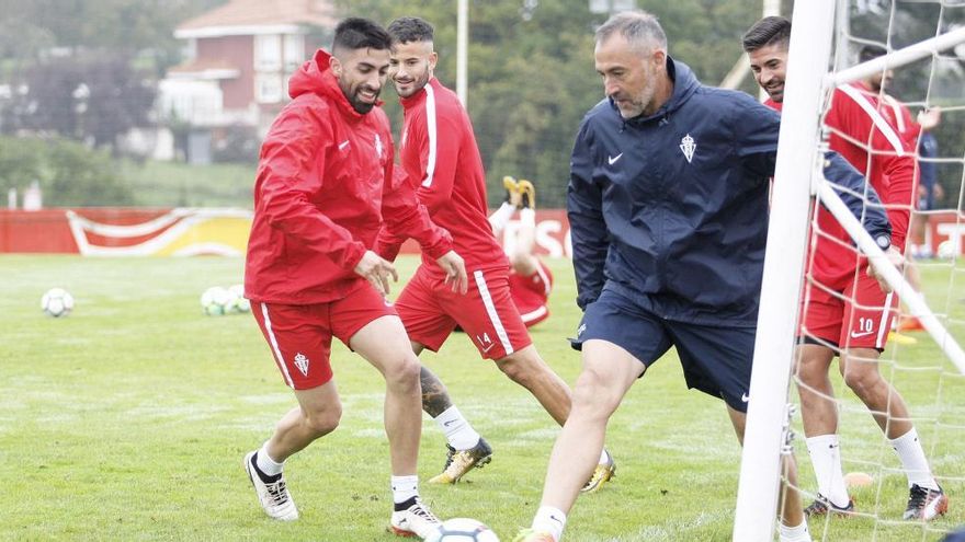 Santos, en un entrenamiento.