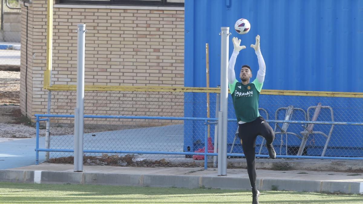 Rebollo, durante la sesión de trabajo de este martes en la Ciudad Deportiva