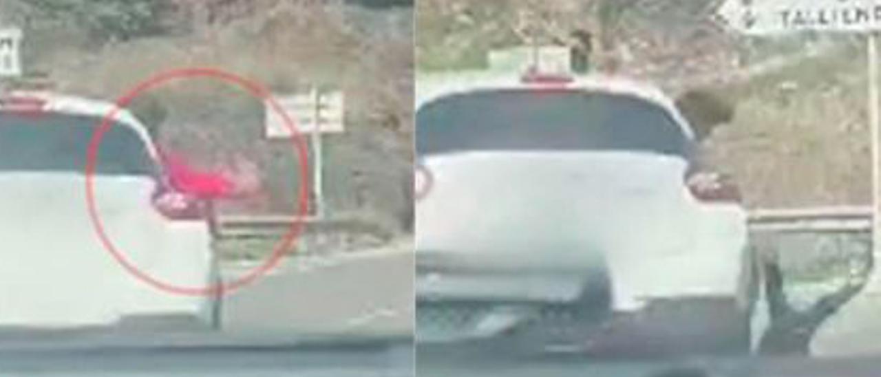 Una niña se cae por la ventanilla de un coche en marcha en Bellver de Cerdanya