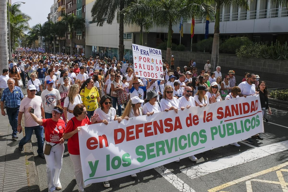 Manifestación en Gran Canaria en defensa de la sanidad pública Manifestación en Gran Canaria en defensa de la sanidad pública