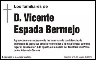 D. Vicente Espada Bermejo