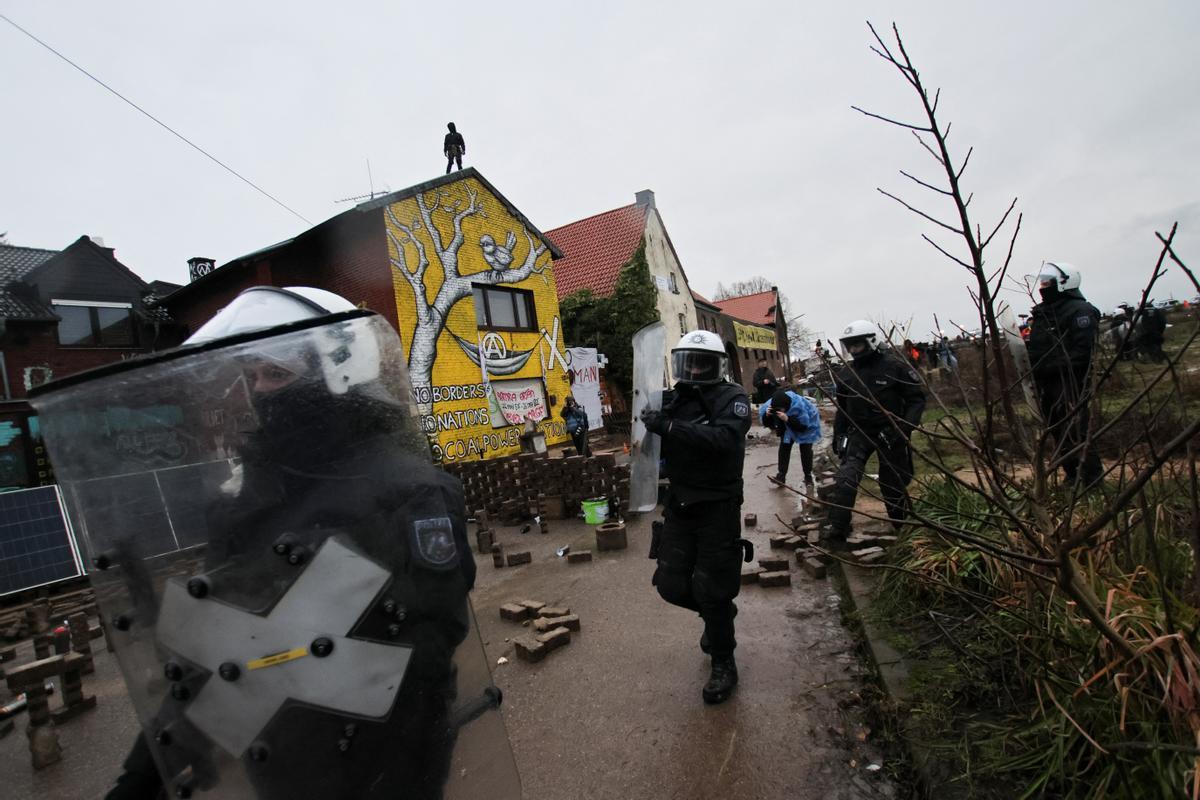 Protesta contra una mina de carbón en Alemania