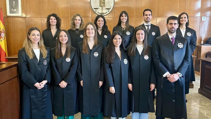 Los doce nuevos letrados de la Administración de Justicia en Balears. | TSJB