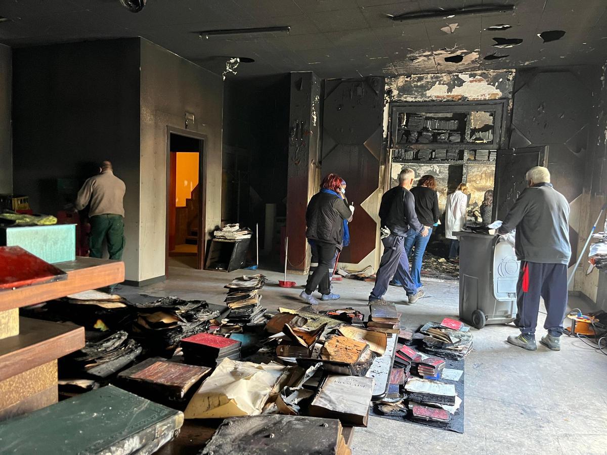 Efectes del fum i les flames del foc ocorregut a l'Erato
