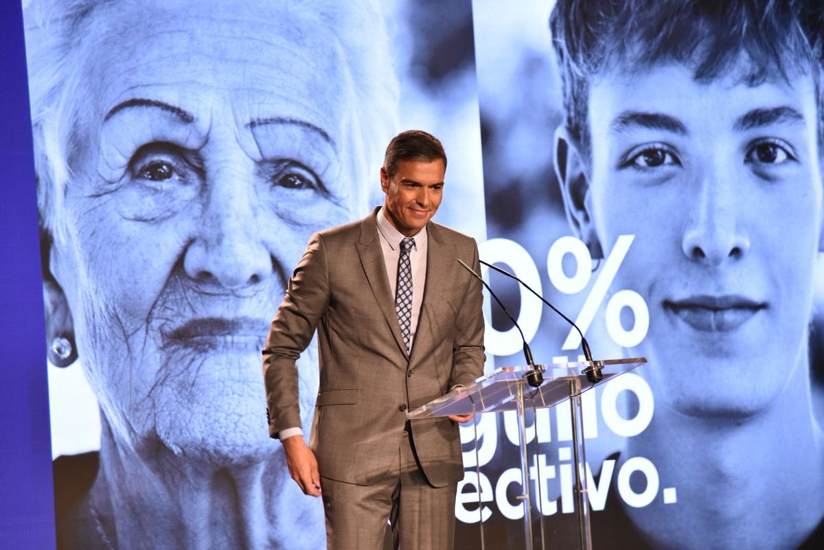 El presidente del Gobierno, Pedro Sánchez, en una comparecencia en Guadalajara.