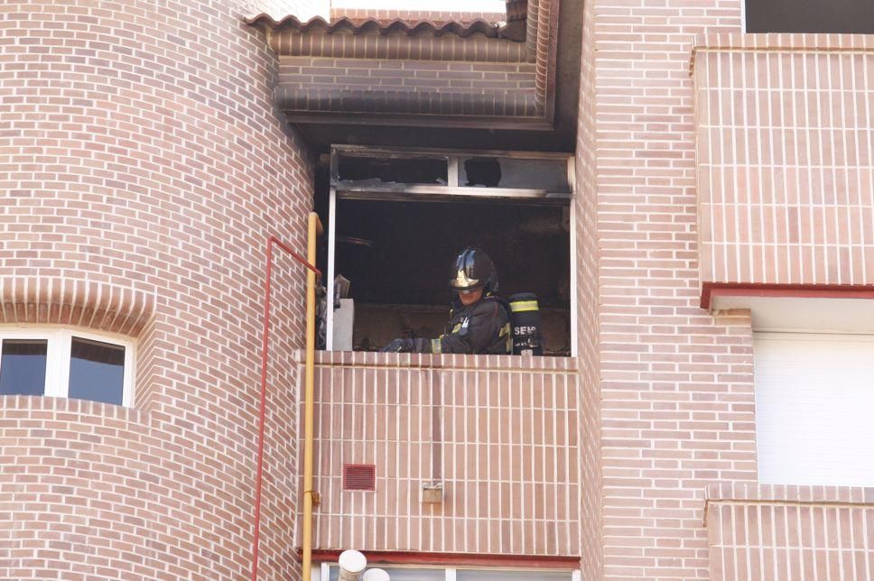 Incendio en una casa en San Antón