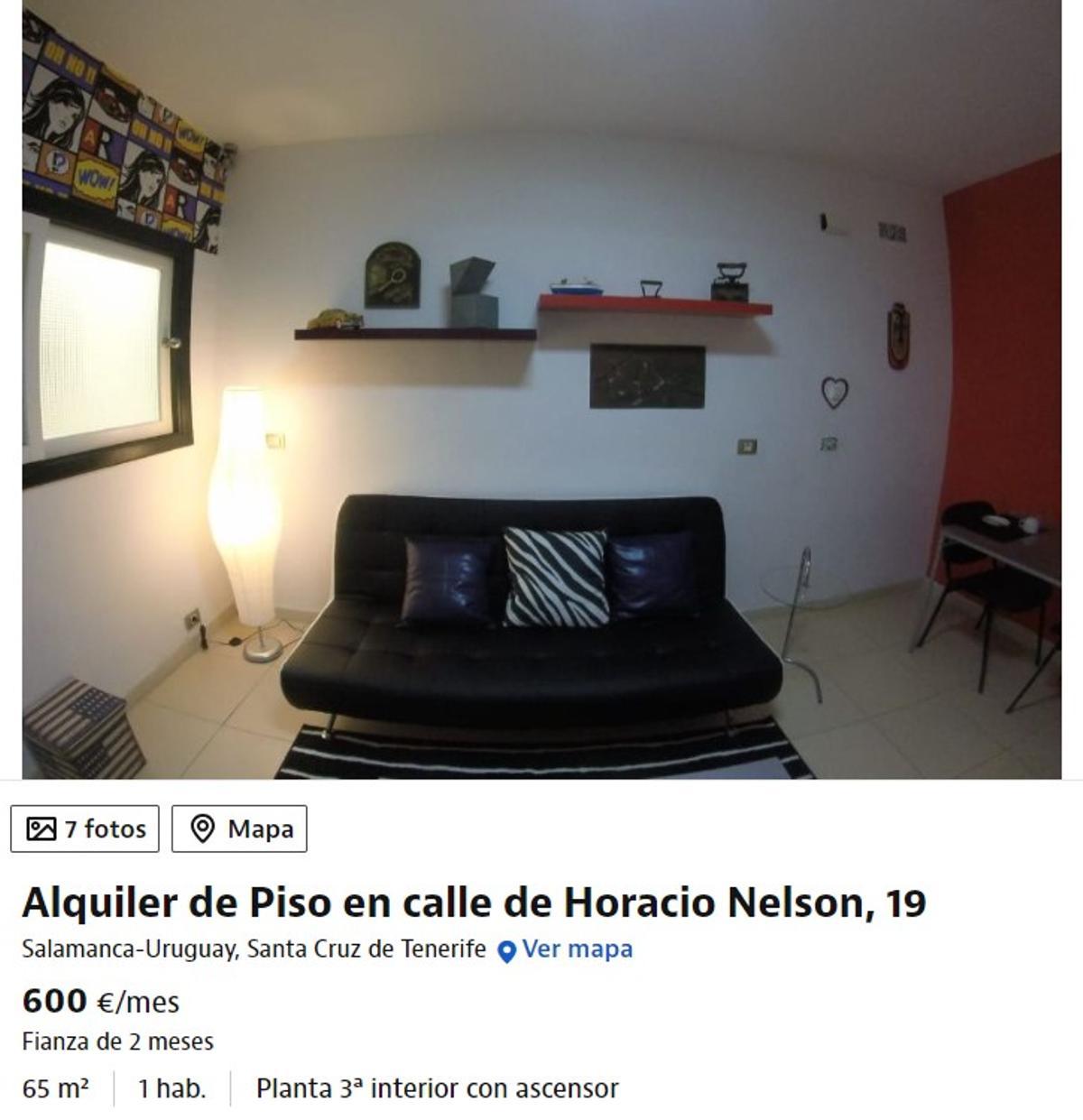 Piso alquiler en Santa Cruz, 600 €