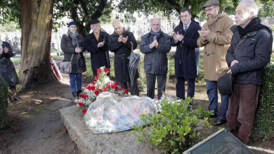 El homenaje celebrado en Santiago destacó por la presencia de un gran número de personas. // Xoán Álvarez