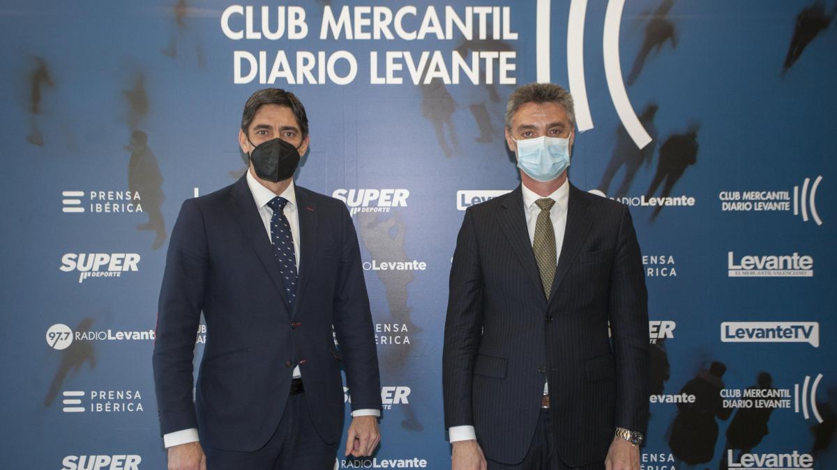 Andrés Sánchez e Ignacio Castillo en las instalaciones del Club Mercantil Diario Levante