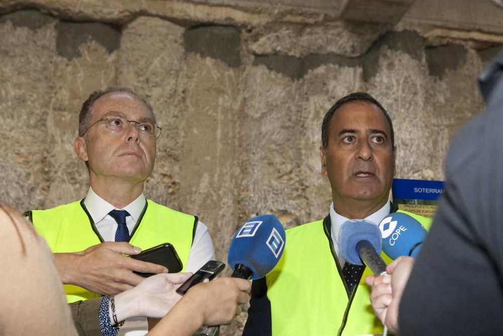 Visita del presidente del Adif a las obras del soterramiento de Feve en Langreo