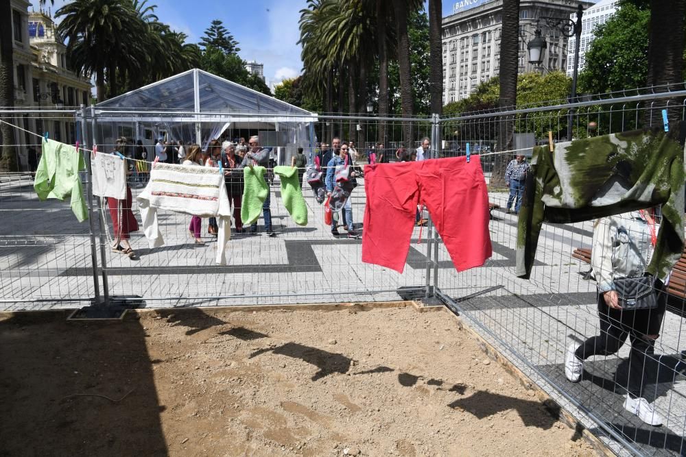 Acampa recuerda en A Coruña a mujeres refugiadas