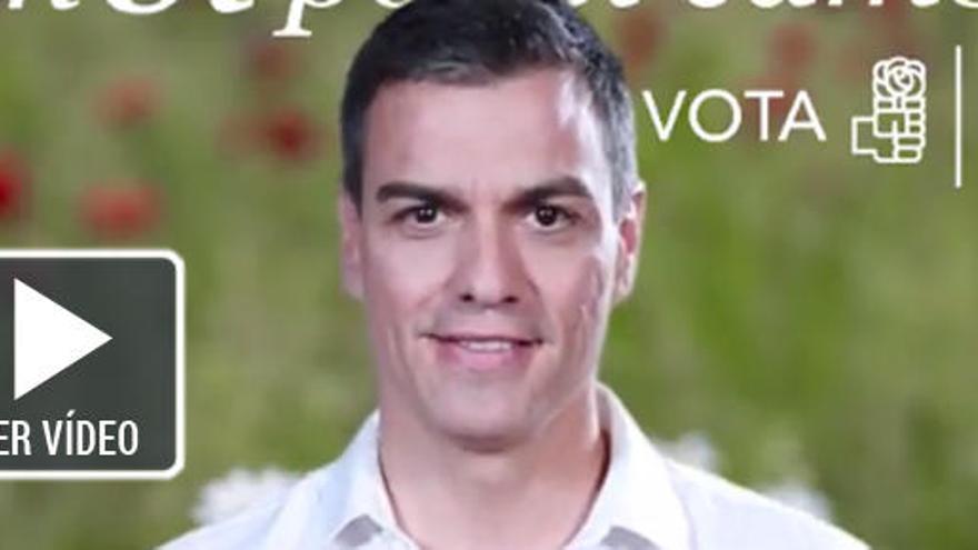 Imagen del vídeo que ha colgado Pedro Sánchez en Twitter.