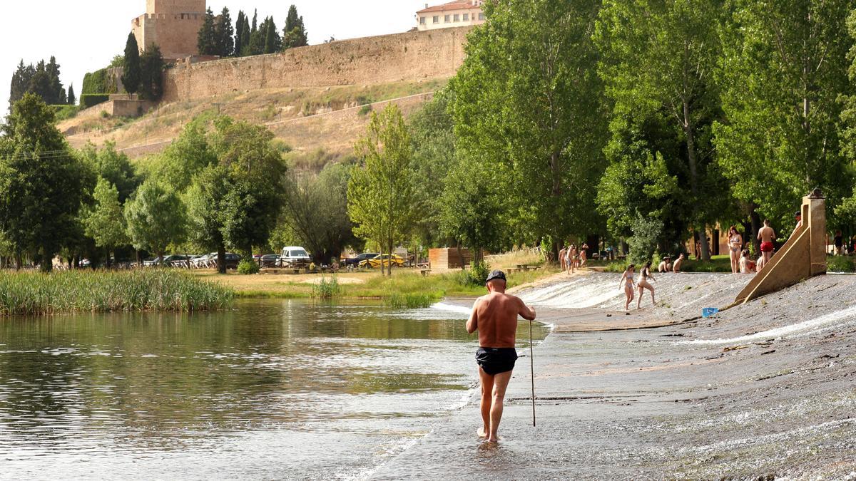 Zona del río Águeda en Ciudad Rodrigo (Salamanca)