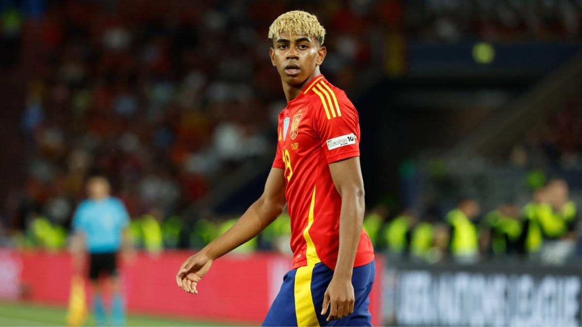 Lamine durante un partido