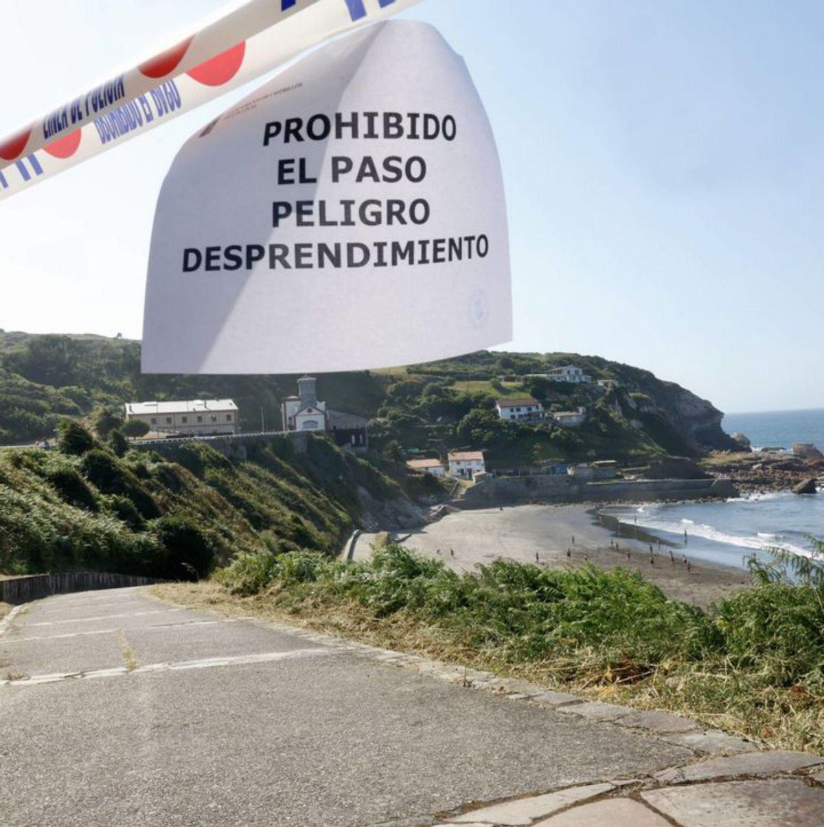 El cierre parcial del acceso a la playa, esta semana.
