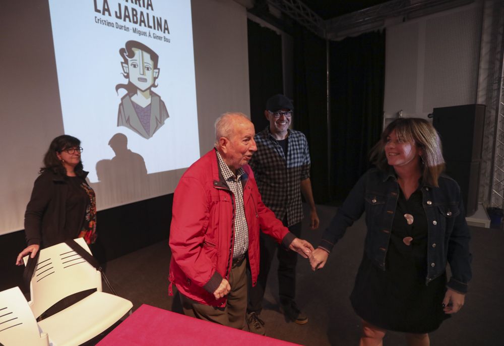 María "La Jabalina" tendrá una novela gráfica y un avance de la obra se ha podido ver en el casal Jove del Port de Sagunt.