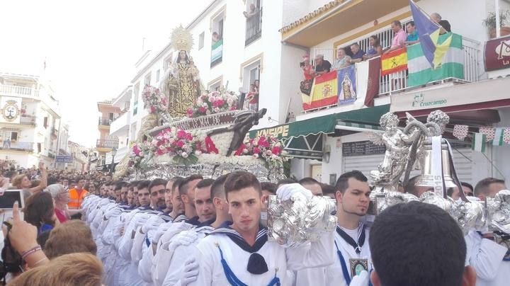 Salida de la procesión de la Virgen del Carmen en Torremolinos.