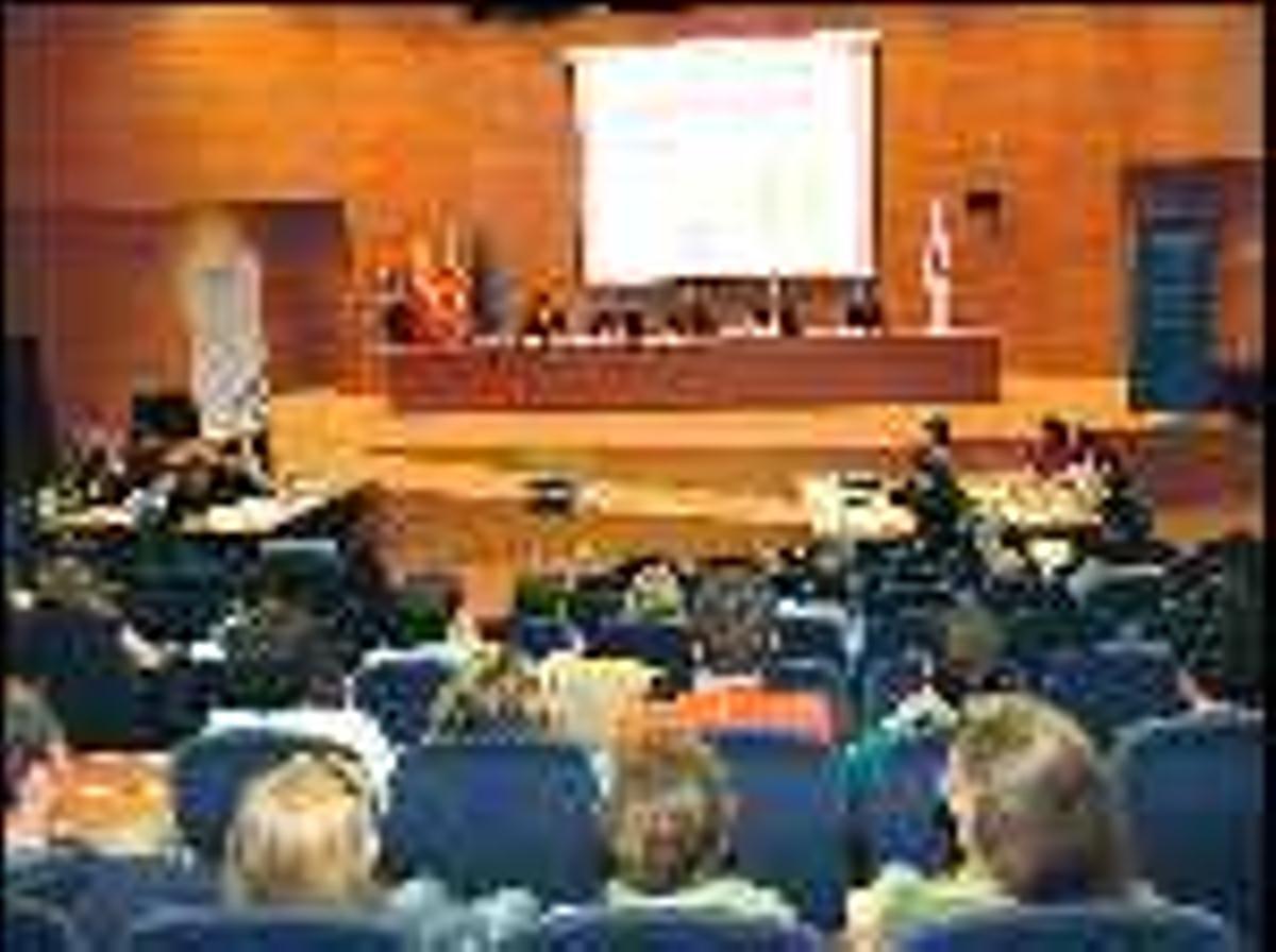 Los universitarios
de Alicante y Lleida afrontaron la final en el salón de actos del Rectorado de la UMH de Elche