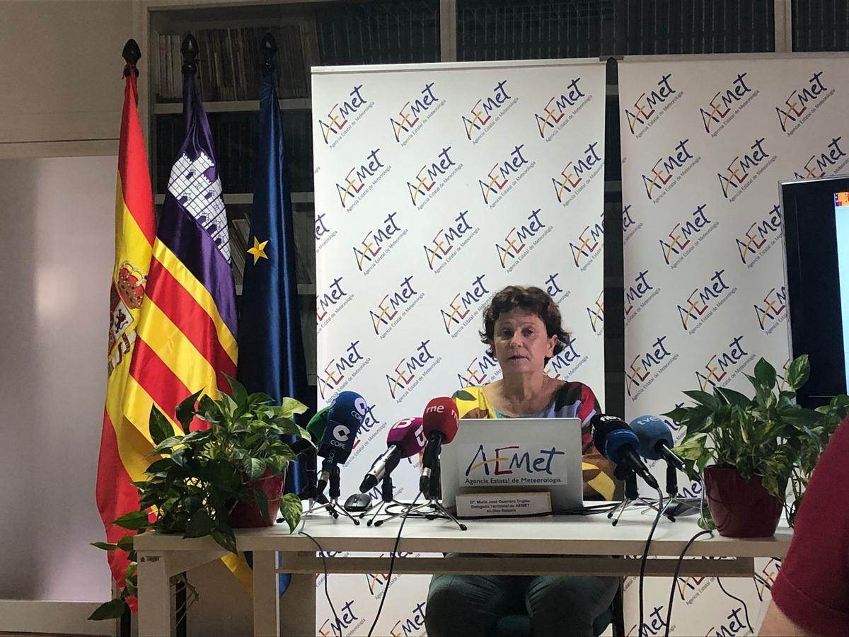 María José Guerrero bei der Pressekonferenz zur Langzeitprognose für den Sommer 2023.
