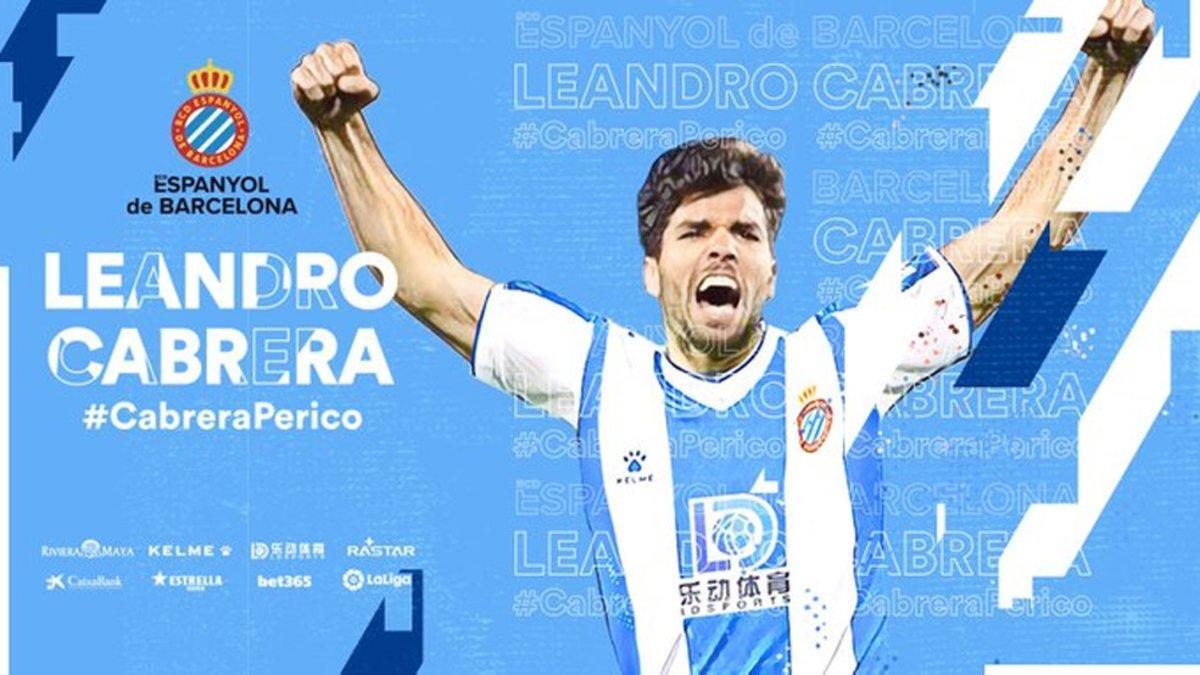 Cabrera ya es nuevo futbolista del Espanyol