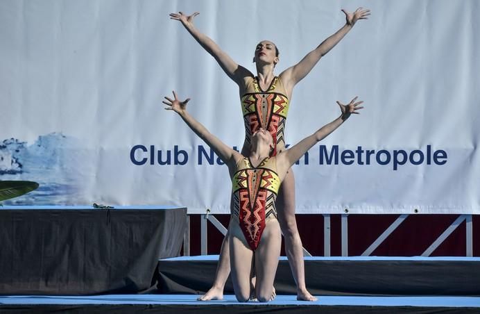 LAS PALMAS DE GRAN CANARIA A 28/05/2017. Natación sincronizada / Final de dúo libre y de dúo mixto de la competición internacional en la piscina  Metropole. FOTO: J.PÉREZ CURBELO