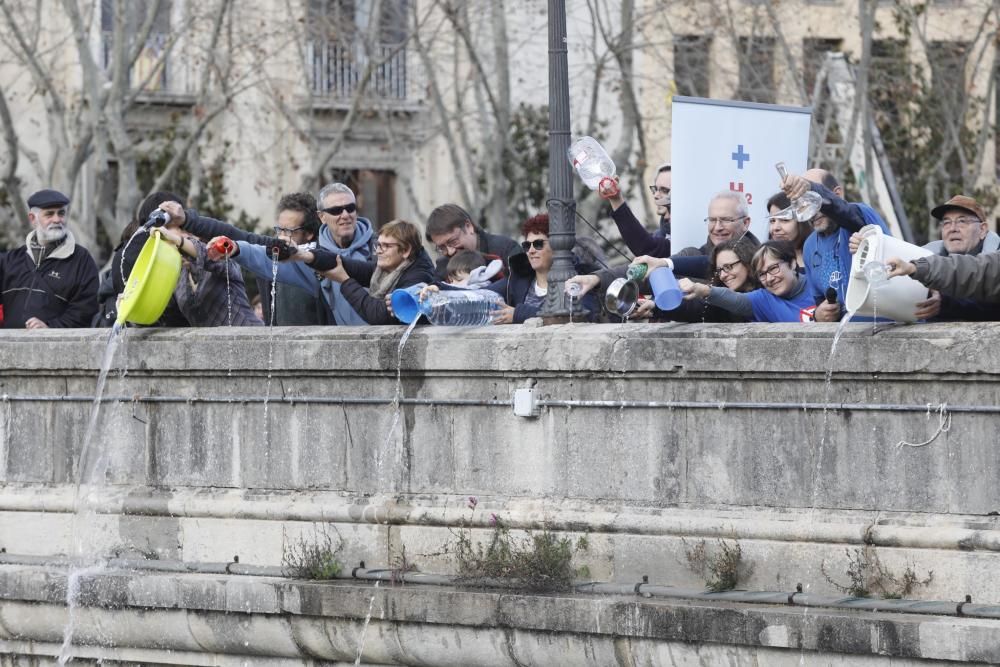 «Palanganada» en contra de la reducció del cabal del riu Ter